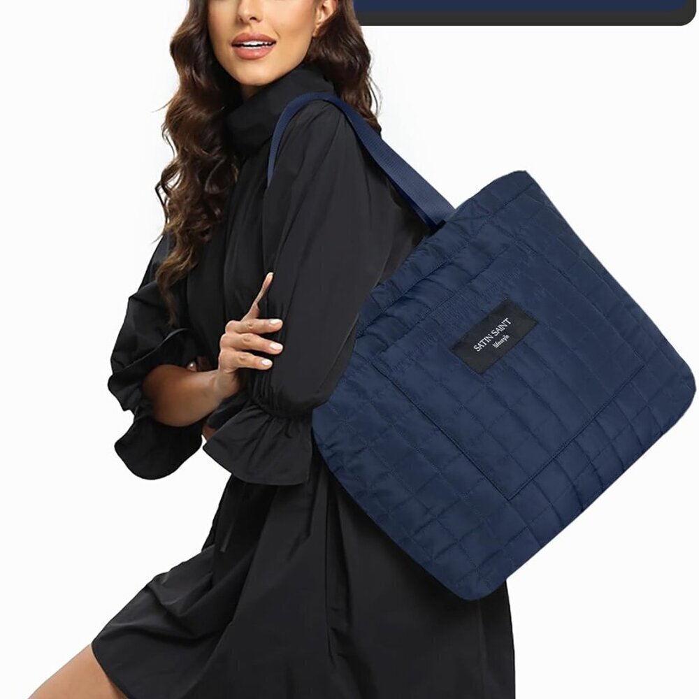SATINSAINT Large Tote Travel Bag for Women, Lightweight Quilted Carry-All Shoppe - Picture 6 of 9